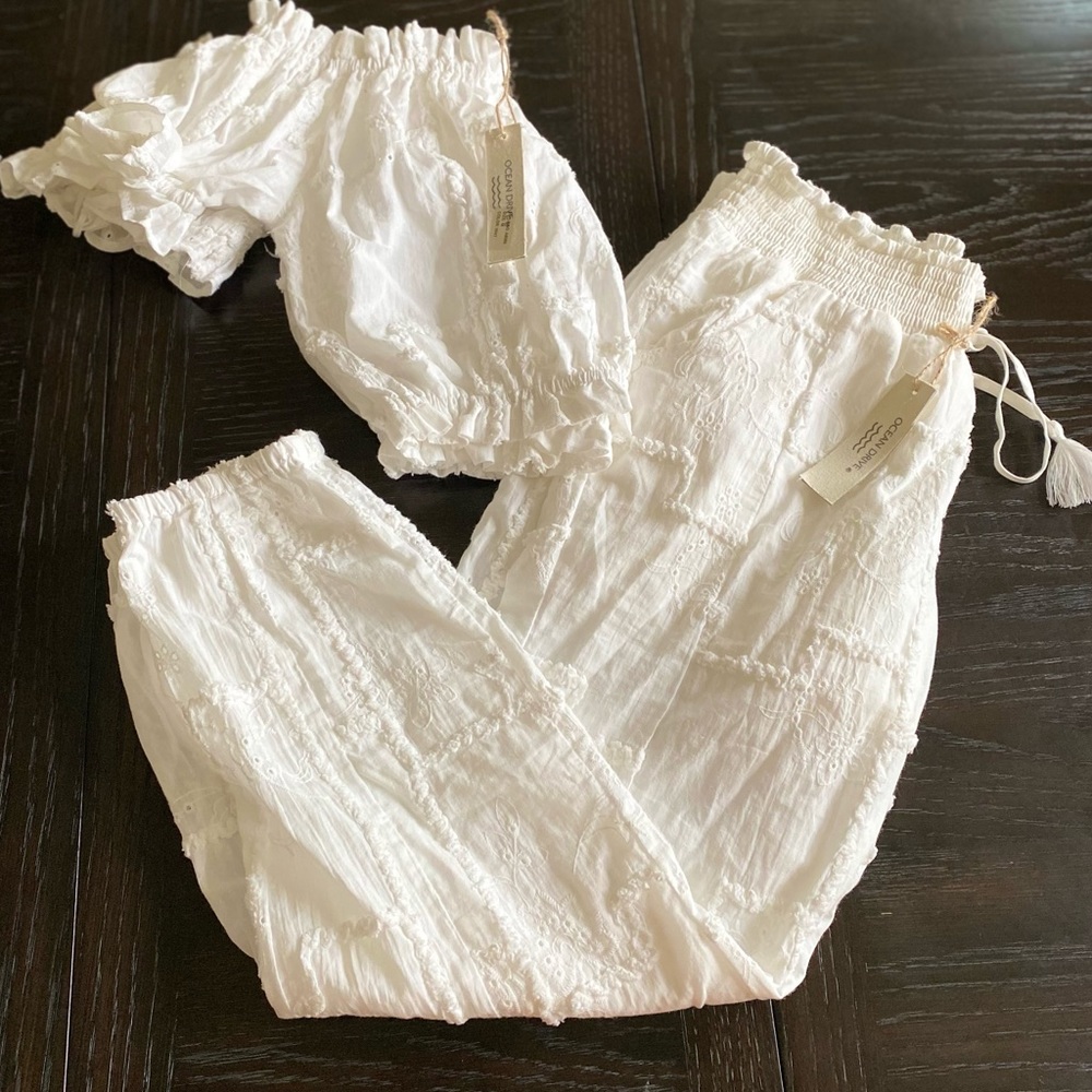 Ocean Drive White Pants Set